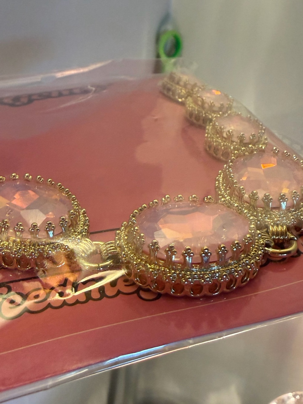 NEW Feed Me Gems Pink Opal “Princess” Necklace - Picture 12 of 13
